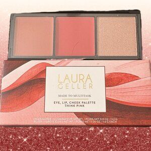 Laura Geller Made To Multitask Eye-Lip-Cheek Cream To Powder Palette-Think Pink
